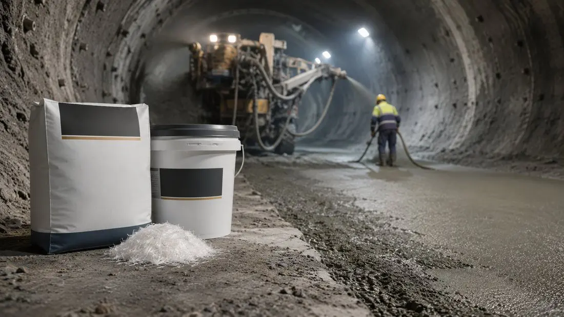 Hormigón proyectado en túnel minero